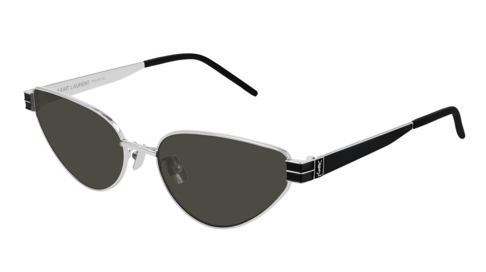 Saint Laurent Sunglass Woman Silver Black Grey