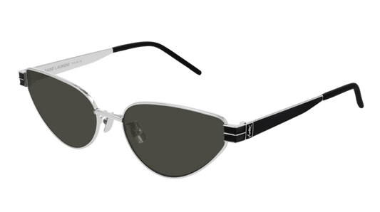 Saint Laurent Sunglass Woman Silver Black Grey