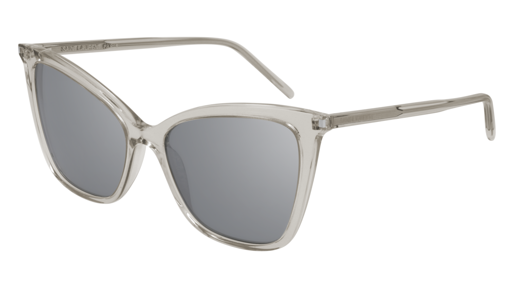 Saint Laurent Sunglass Woman Beige Beige Silver