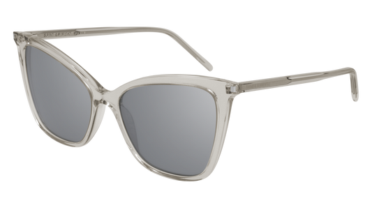 Saint Laurent Sunglass Woman Beige Beige Silver