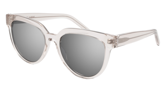 Saint Laurent Sunglass Woman Beige Beige Silver