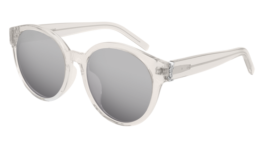 Saint Laurent Sunglass Woman Beige Beige Silver