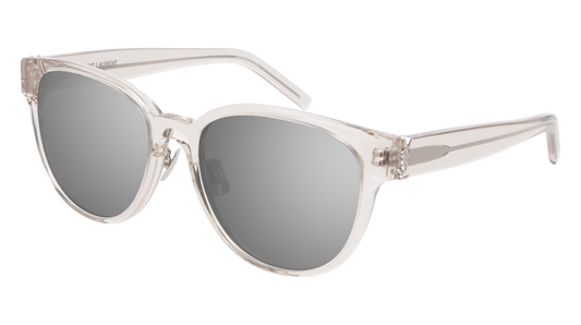 Saint Laurent Sunglass Woman Beige Beige Silver