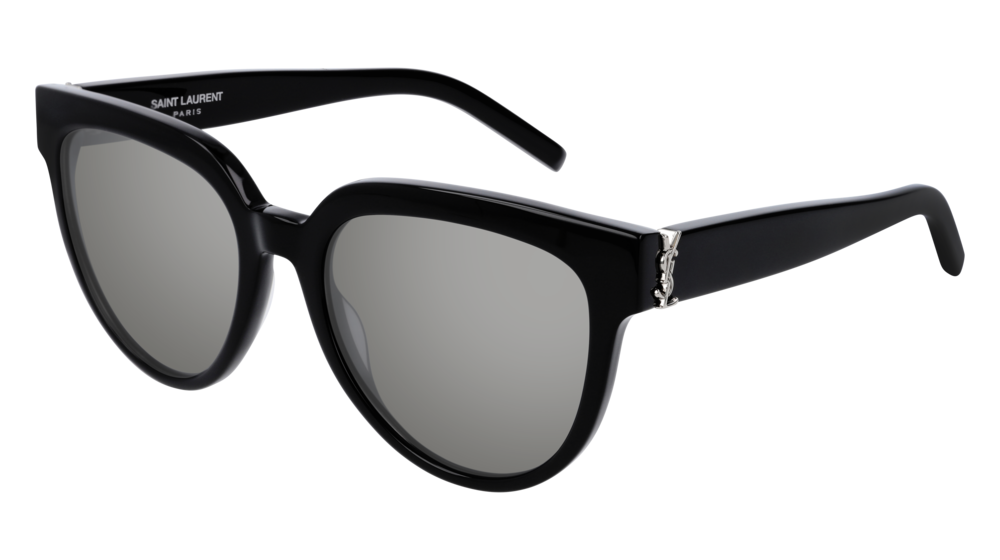 Saint Laurent Sunglass Woman Black Black Silver