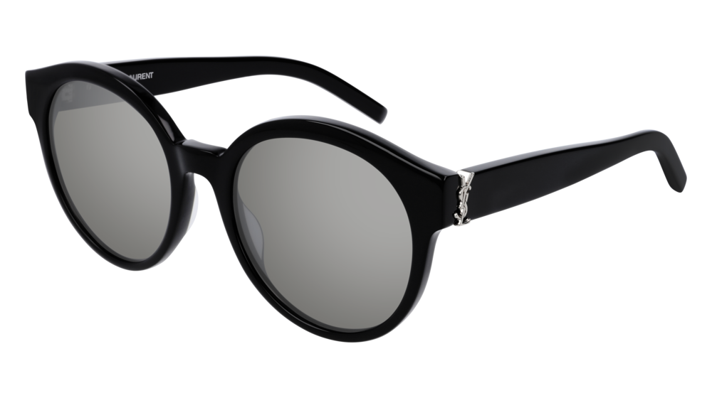 Saint Laurent Sunglass Woman Black Black Silver