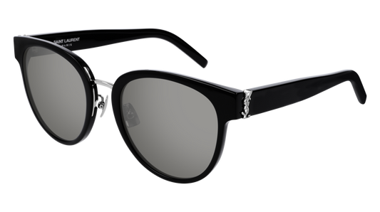 Saint Laurent Sunglass Woman Black Black Silver