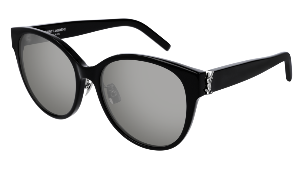 Saint Laurent Sunglass Woman Black Black Silver