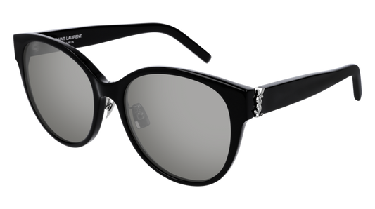 Saint Laurent Sunglass Woman Black Black Silver