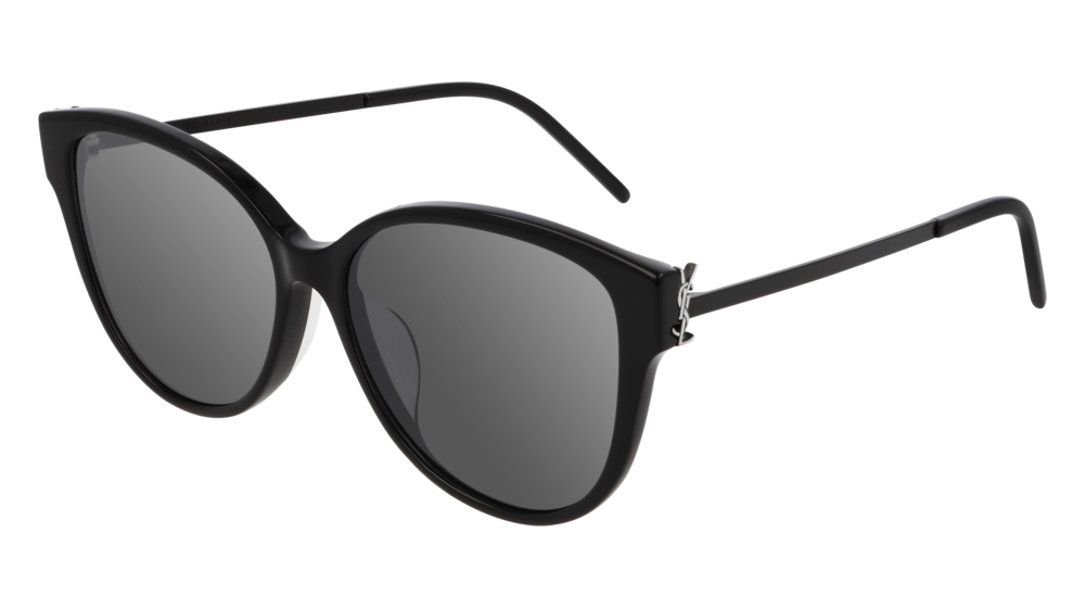 Saint Laurent Sunglass Woman Black Black Silver