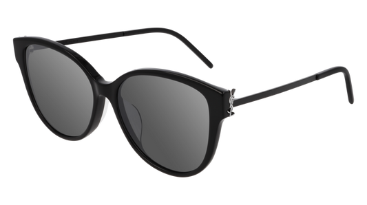 Saint Laurent Sunglass Woman Black Black Silver