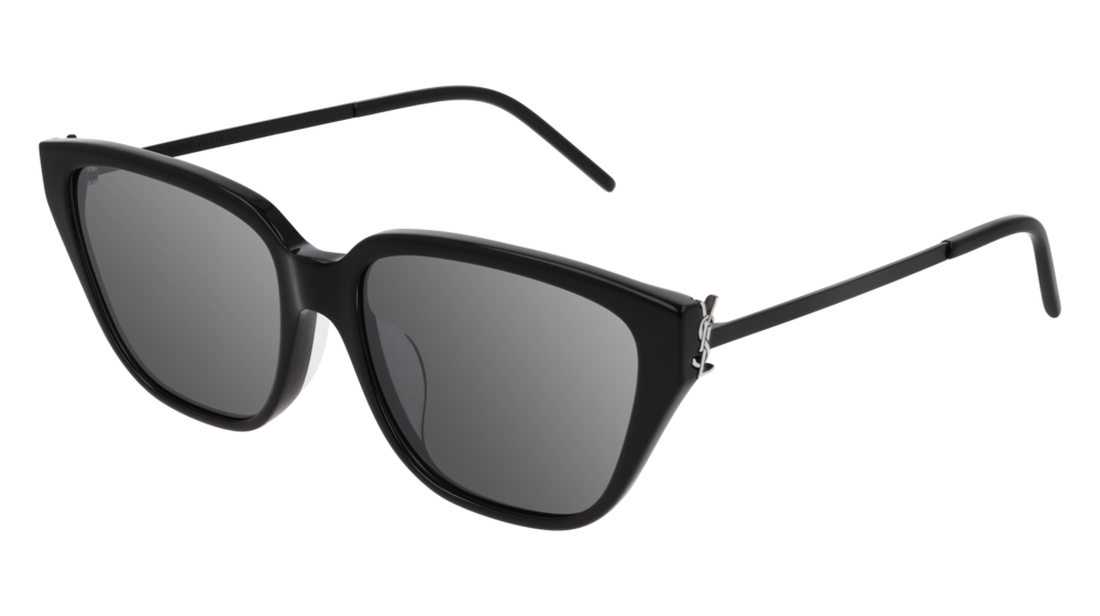 Saint Laurent Sunglass Woman Black Black Silver