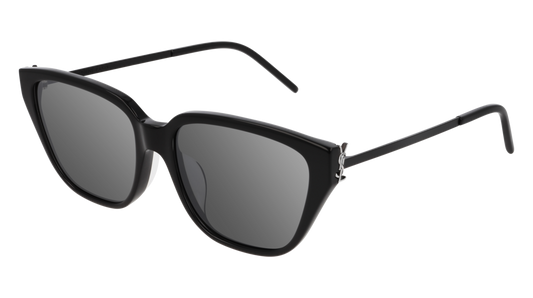 Saint Laurent Sunglass Woman Black Black Silver