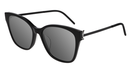 Saint Laurent Sunglass Woman Black Black Silver