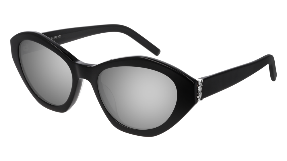 Saint Laurent Sunglass Woman Black Black Silver