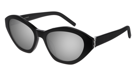 Saint Laurent Sunglass Woman Black Black Silver