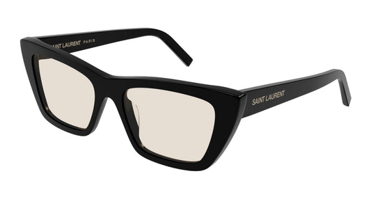 Saint Laurent Sunglass Woman Black Black Yellow