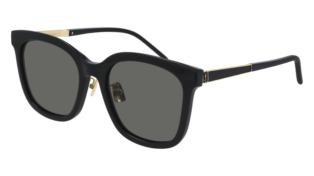 Saint Laurent Sunglass Woman Black Gold Grey