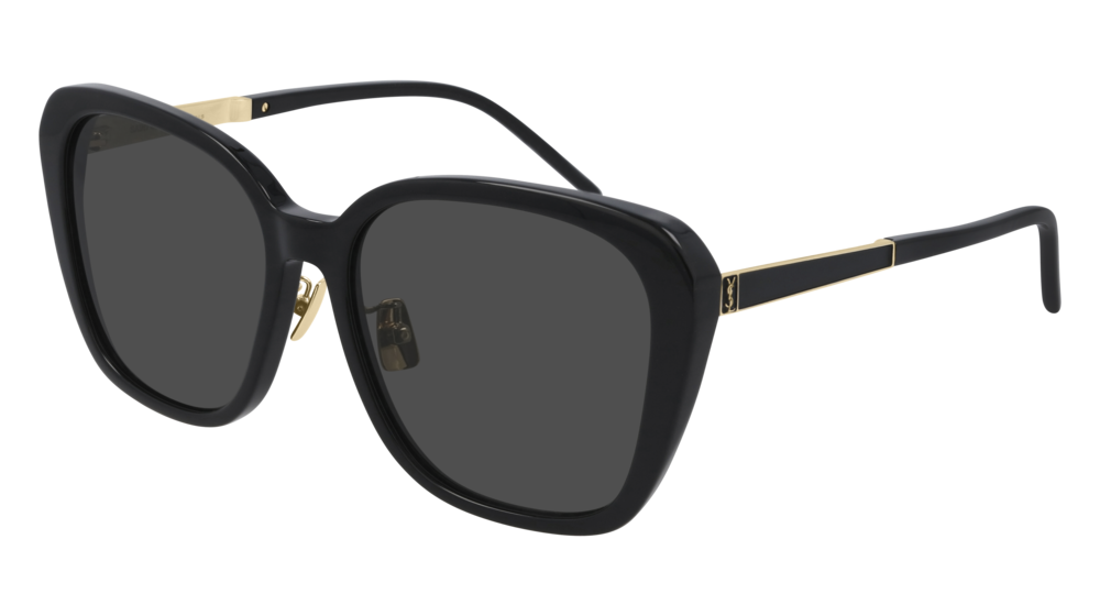 Saint Laurent Sunglass Woman Black Gold Grey