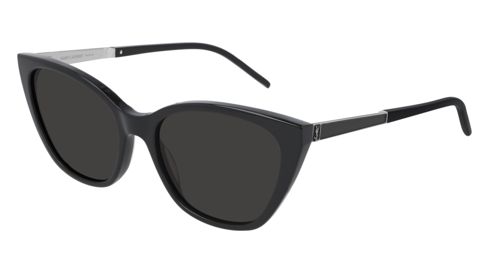 Saint Laurent Sunglass Woman Black Silver Black