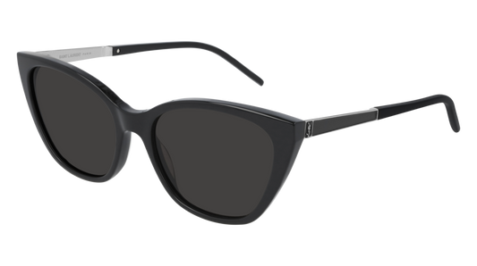 Saint Laurent Sunglass Woman Black Silver Black