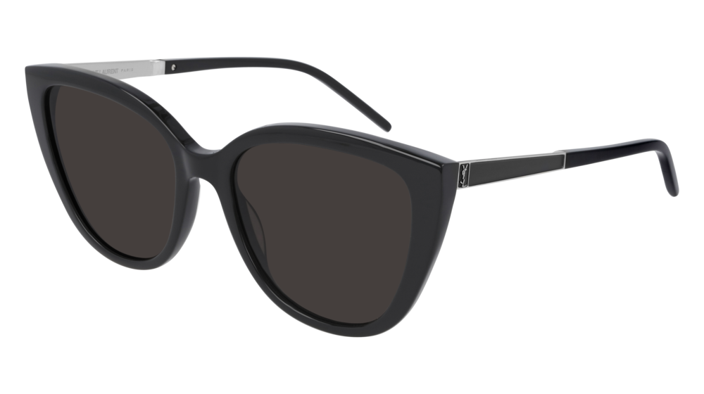 Saint Laurent Sunglass Woman Black Silver Black