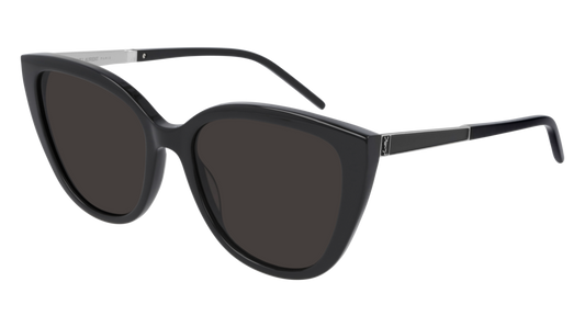 Saint Laurent Sunglass Woman Black Silver Black