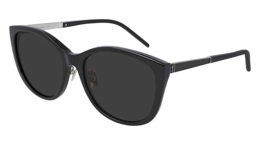 Saint Laurent Sunglass Woman Black Silver Black