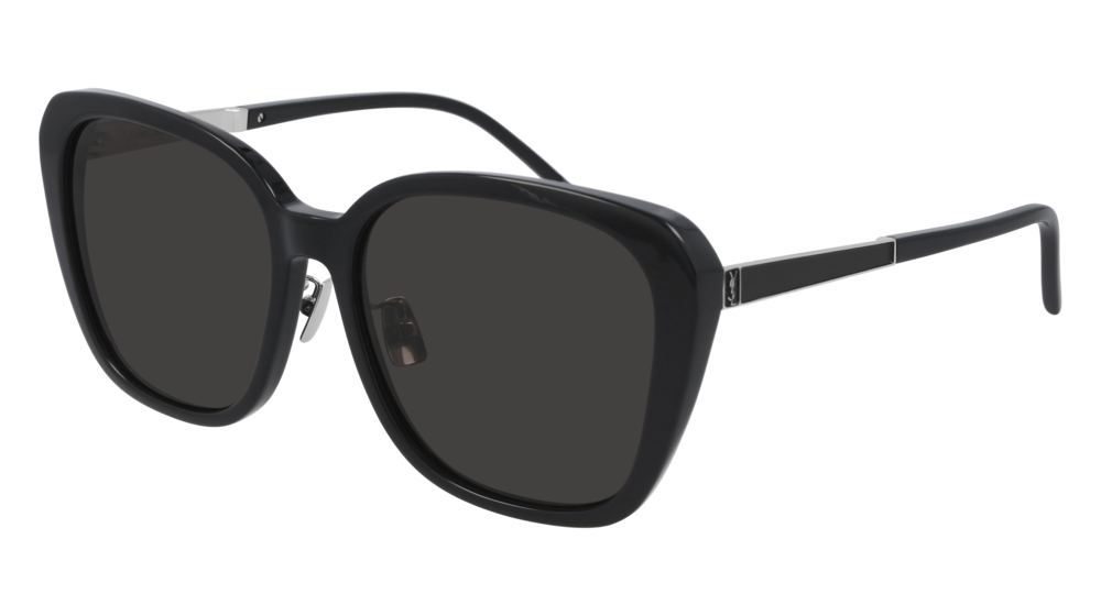 Saint Laurent Sunglass Woman Black Silver Black