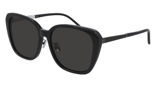 Saint Laurent Sunglass Woman Black Silver Black