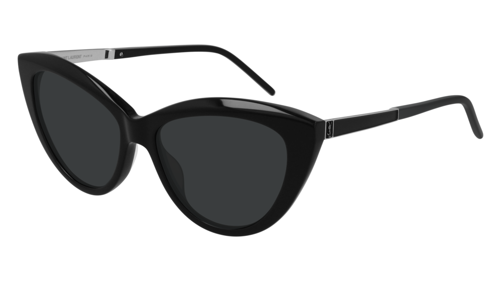 Saint Laurent Sunglass Woman Black Silver Black