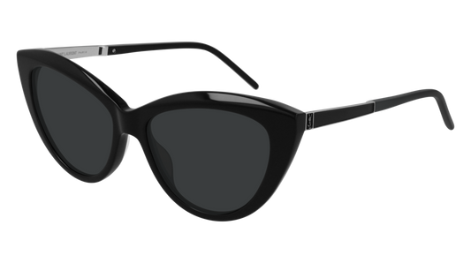 Saint Laurent Sunglass Woman Black Silver Black