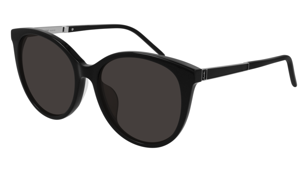 Saint Laurent Sunglass Woman Black Silver Black