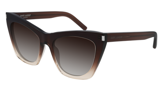 Saint Laurent Sunglass Woman Brown Brown Brown