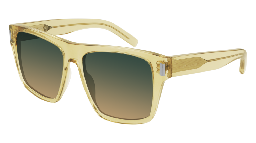 Saint Laurent Sunglass Woman Brown Brown Green