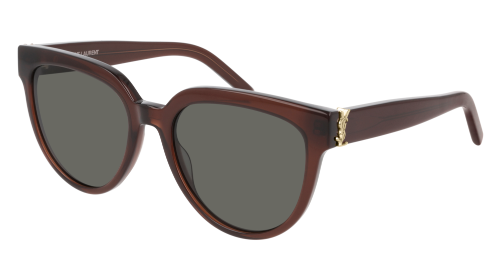 Saint Laurent Sunglass Woman Brown Brown Grey