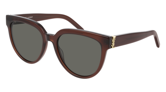 Saint Laurent Sunglass Woman Brown Brown Grey