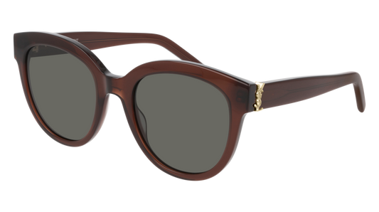 Saint Laurent Sunglass Woman Brown Brown Grey