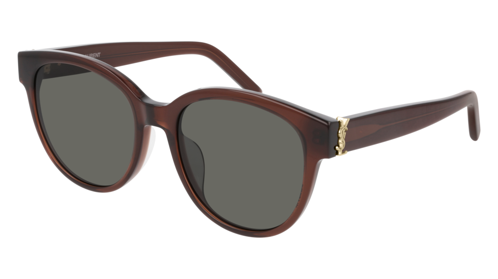 Saint Laurent Sunglass Woman Brown Brown Grey