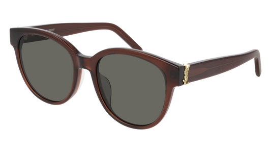 Saint Laurent Sunglass Woman Brown Brown Grey