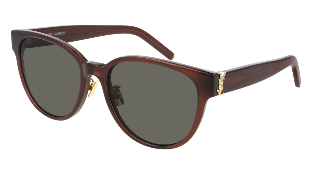 Saint Laurent Sunglass Woman Brown Brown Grey