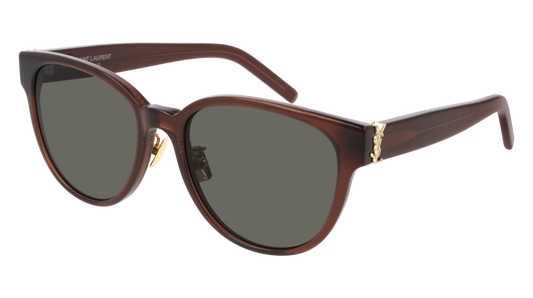 Saint Laurent Sunglass Woman Brown Brown Grey