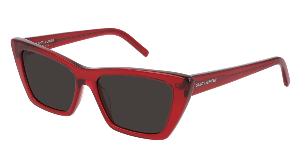 Saint Laurent Sunglass Woman Burgundy Burgundy Black