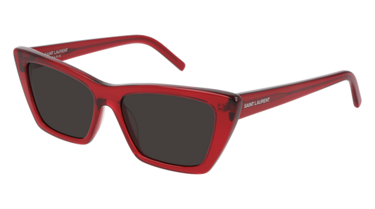 Saint Laurent Sunglass Woman Burgundy Burgundy Black