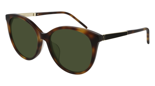 Saint Laurent Sunglass Woman Havana Gold Green