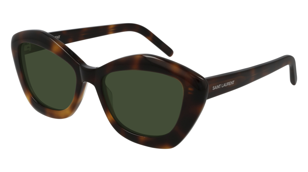 Saint Laurent Sunglass Woman Havana Havana Green