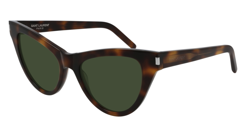 Saint Laurent Sunglass Woman Havana Havana Green