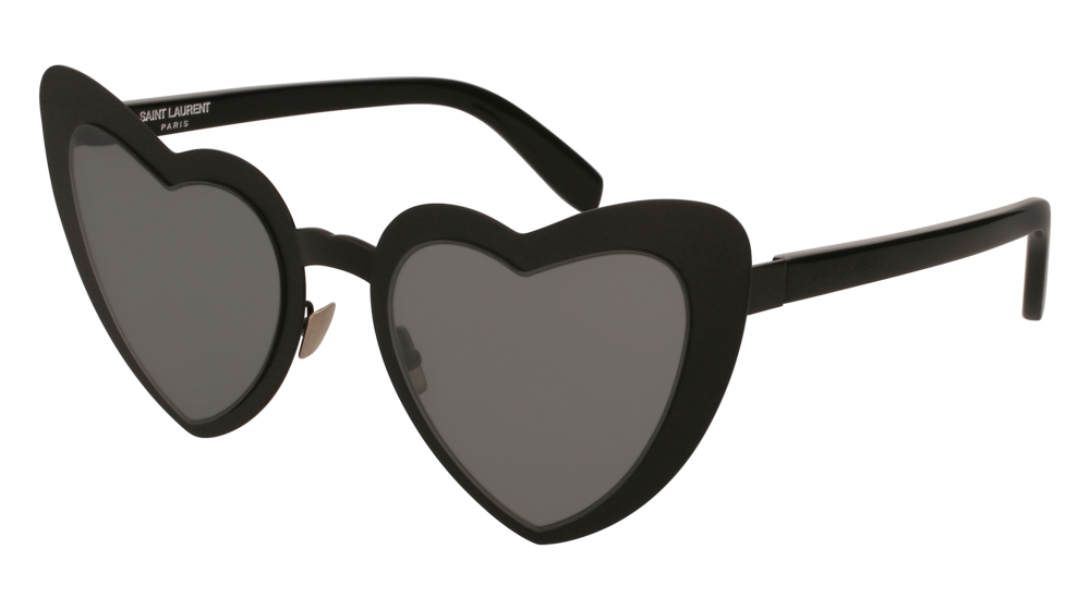 Saint Laurent Sunglass Woman Black Black Silver