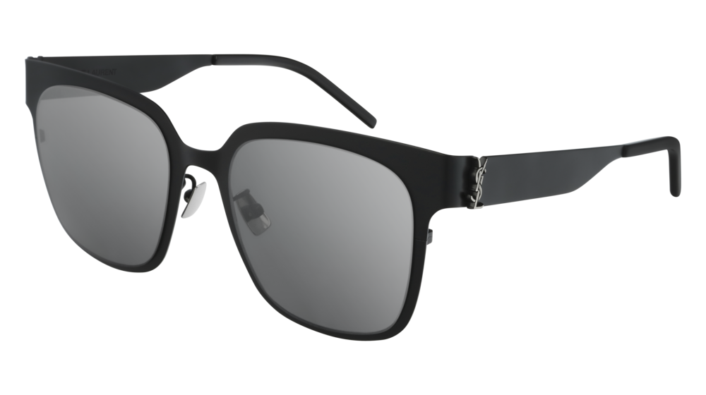 Saint Laurent Sunglass Woman Black Black Silver