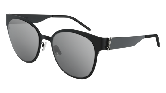 Saint Laurent Sunglass Woman Black Black Silver