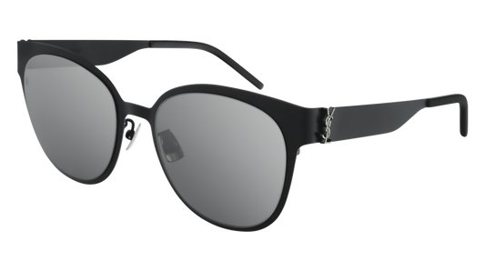 Saint Laurent Sunglass Woman Black Black Silver